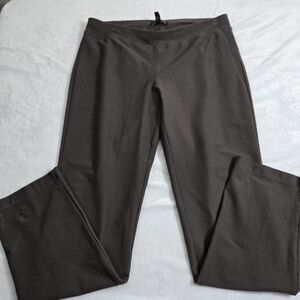 Eileen Fisher Pants Womens Brown XS Stretch Flat Front Straight Leg Pull On